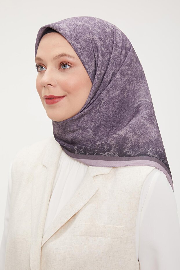 Lila Ebruli Aura Eşarp - 1