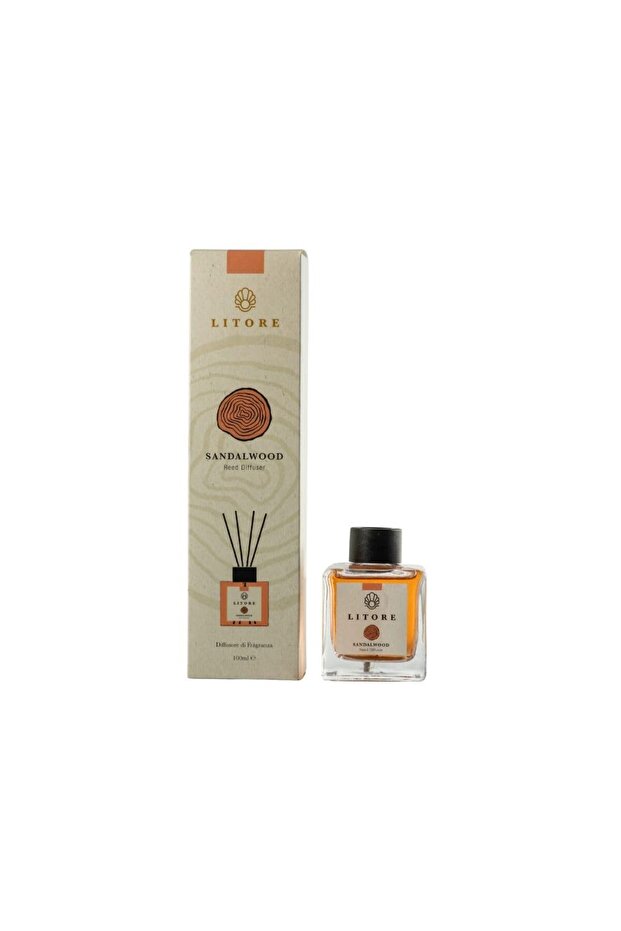 Sandalwood Reed Diffuser, Best Aromatherapy Perfume, Oil & Reed Diffuser Sticks- 100 ml