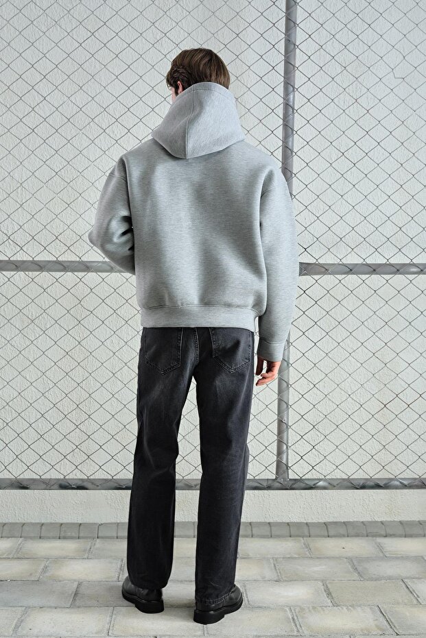 KAPÜŞONLU OVERSIZE SCUBA SWEATSHIRT - 4