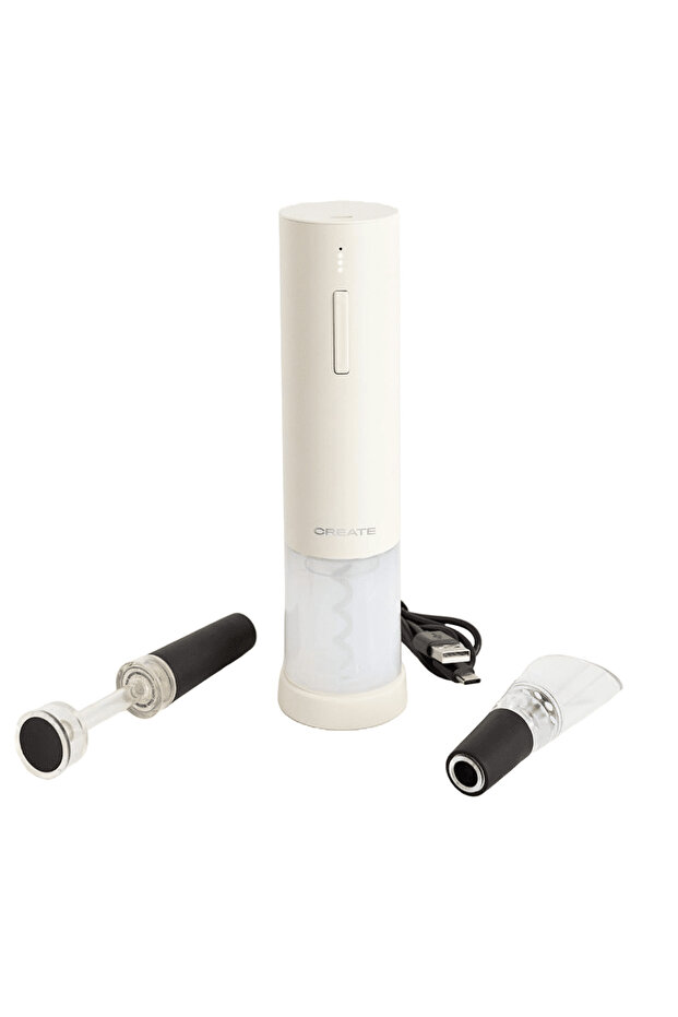 Electric corkscrew, CREATE, 50 bottle autonomy, white - 1