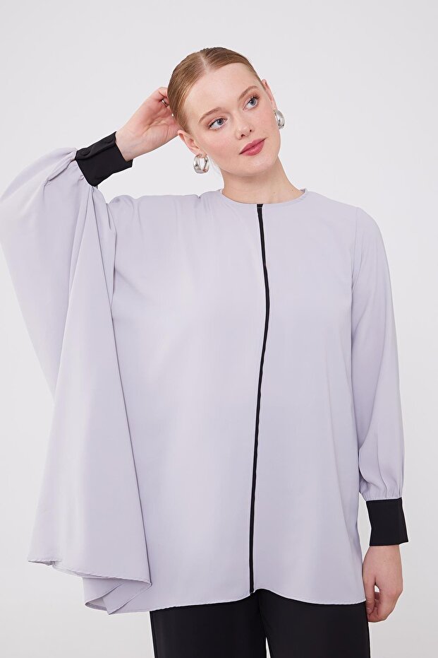 Gray Bat Sleeve Double Set - 5