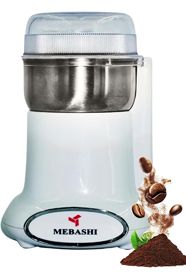 Coffee Grinder - 50g Capacity, Stainless Steel Bowl, Overheat Protection, (ME-CG2282) (White)| 200W