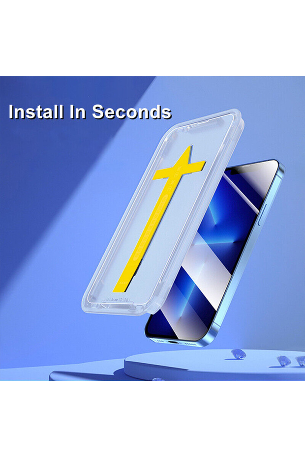 Top Premium Screen Protector with Applicator for Apple iPhone 12, Automatic Alignment, Black - 4