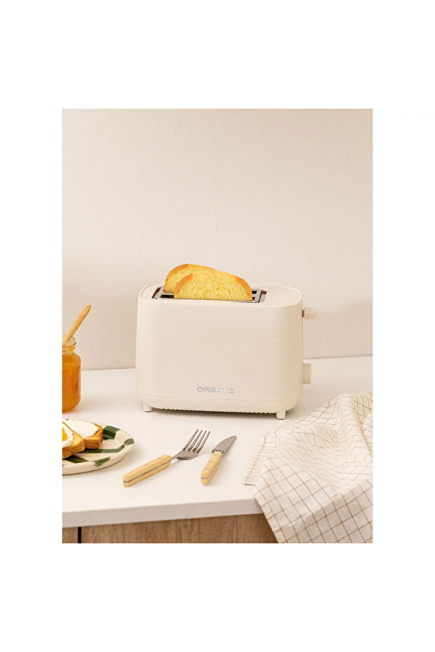 Toaster, CREATE, Toast Studio, 2 slices, cream - 3