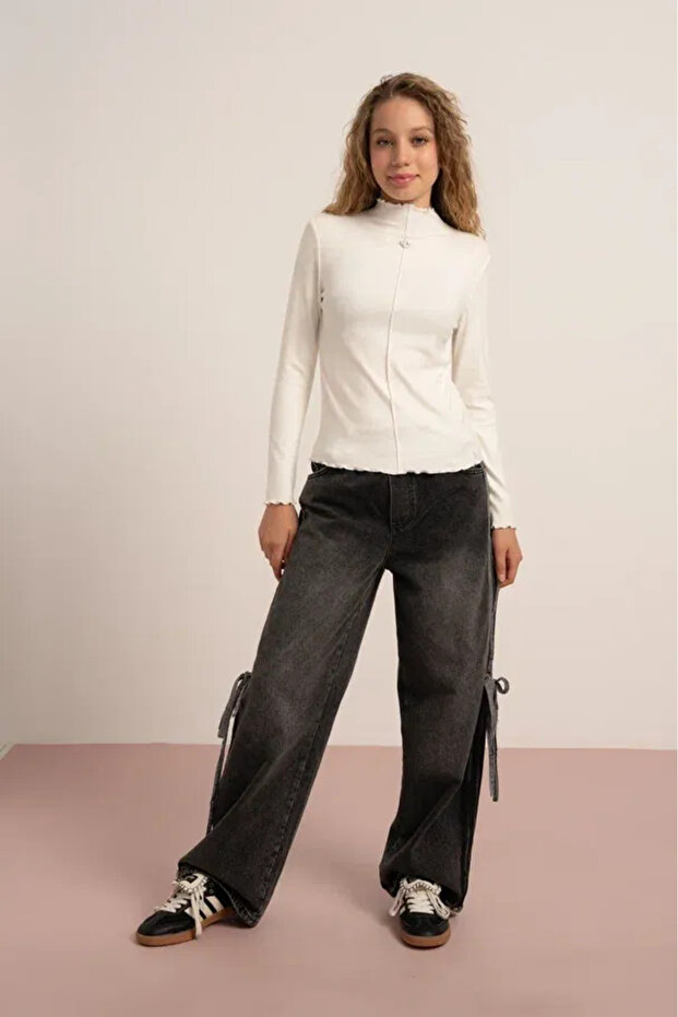 Girl's 7889 Ribbed Blouse