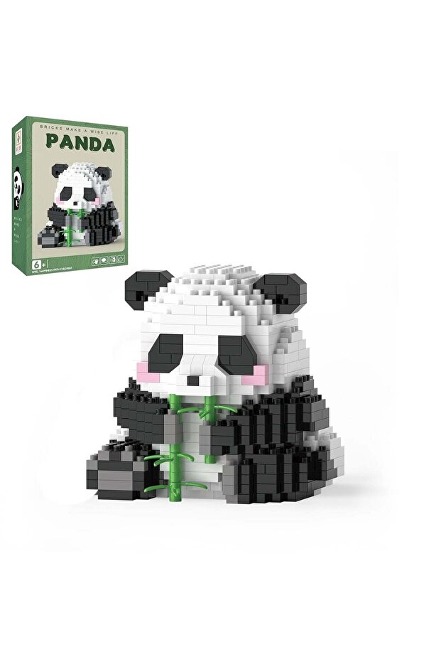 Flushrenic Mini Building Blocks - Bamboo Panda, Cute Panda Mini Building Block Set, Micro Mini Build - 1