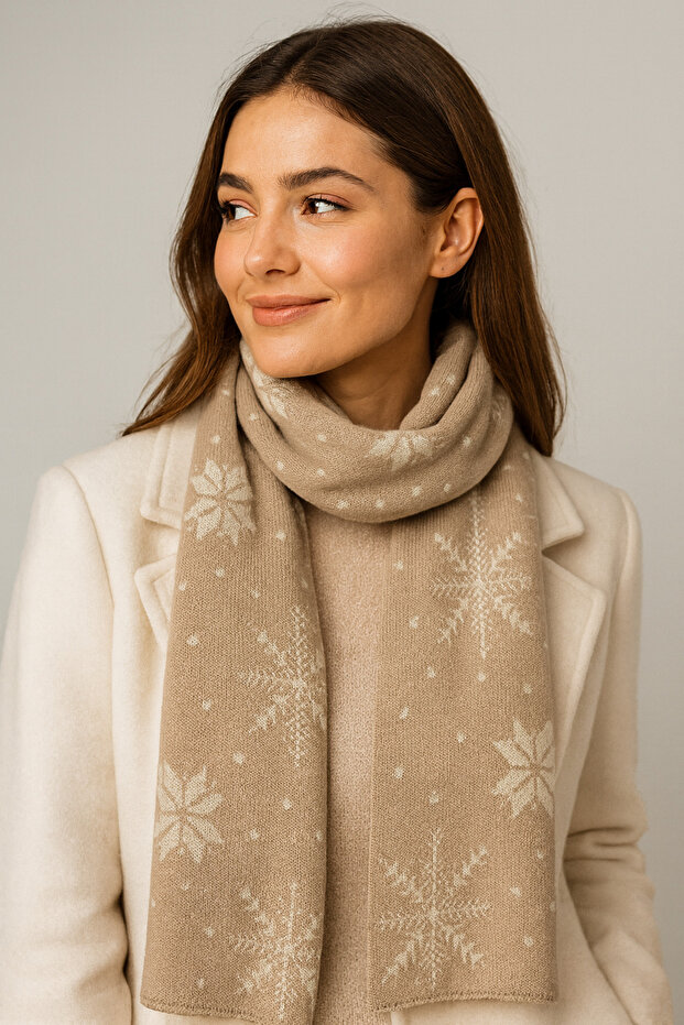 Yılbaşı Temalı Triko Atkı - 2