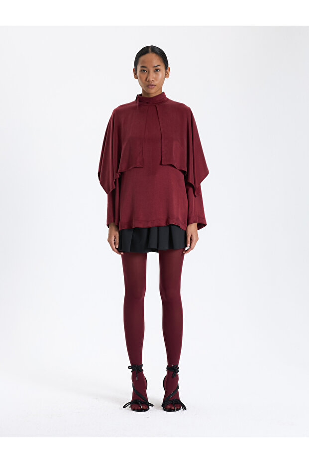 Burgundy Loose Cut Blouse