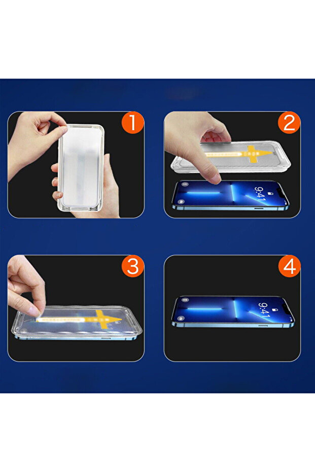 Top Premium Screen Protector with Applicator for Apple iPhone 12, Automatic Alignment, Black - 3