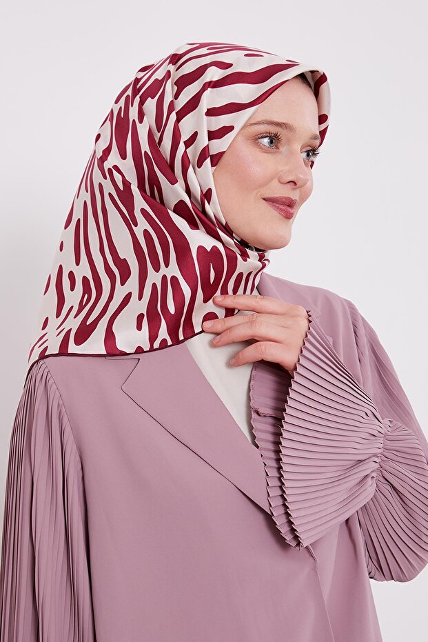 الكرز ليوبارد نمط حك وشاح الحرير - 2