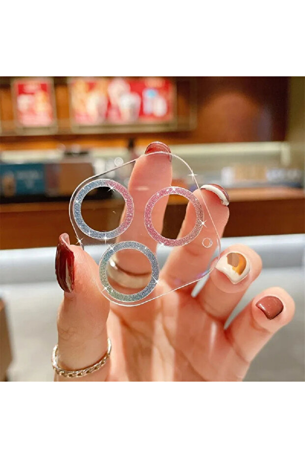 Camera Lens Protector Set compatible with Apple Iphone 14, 9H glass, Rainbow - 5