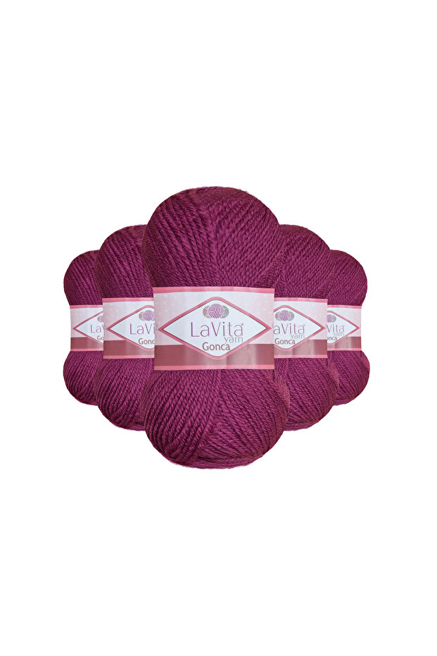 Gonca Hand Knitting Yarn 100% Acrylic 500Gr 5 Pcs (5115 Symbul)