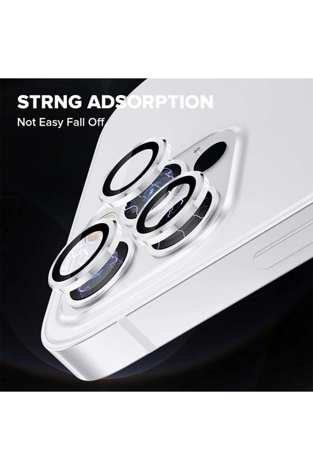 Camera Lens Protector for Apple Iphone 15 Pro / 15 Pro Max, Silver - 5