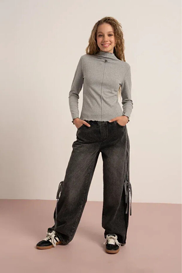 Girl's 7889 Ribbed Blouse