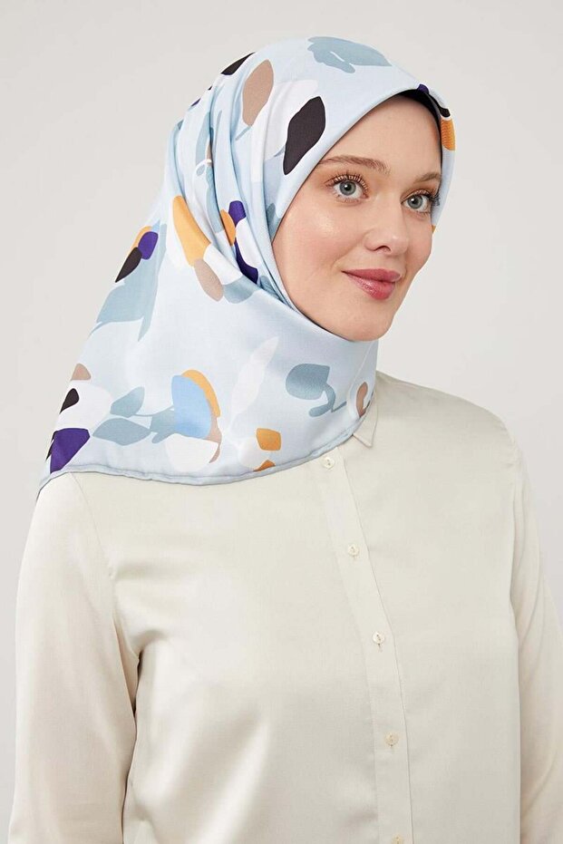 وشاح أزرق بنمط غير متماثل - 2