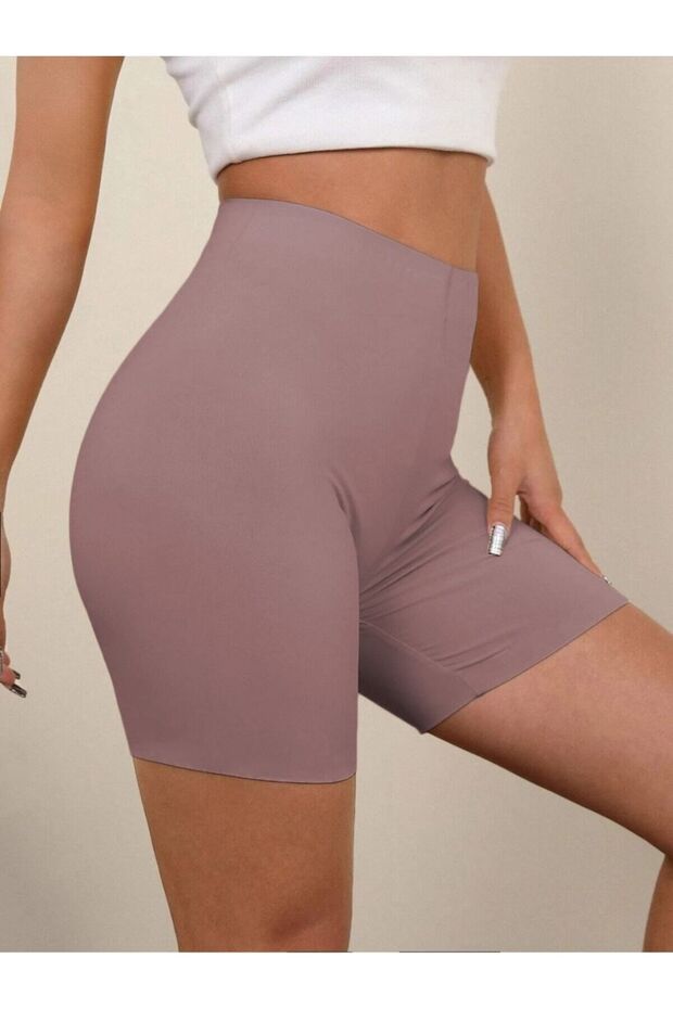 Porfy Model Esnek Şort Gül Kurusu Renk 093 - 2