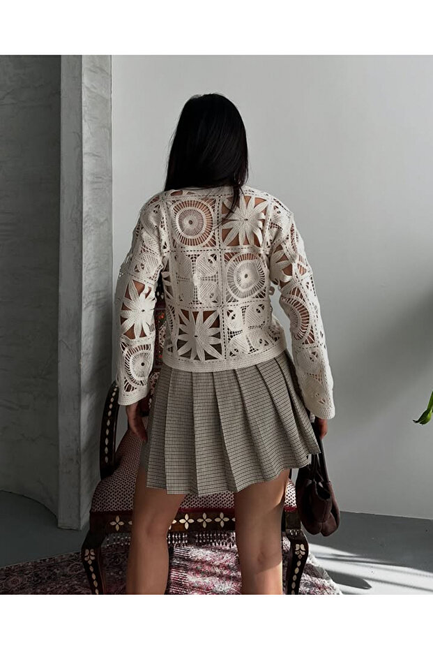 BOHEM DANTEL TRİKO HIRKA - 4