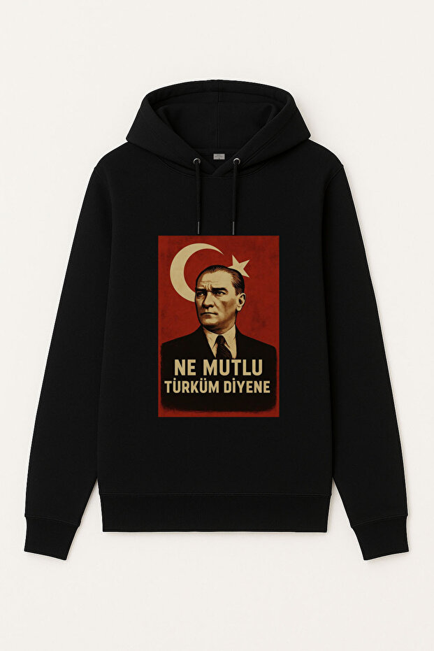 October 29Th Republic Day Printed Black Hooded Hoodie Sweatshirt Hoodie