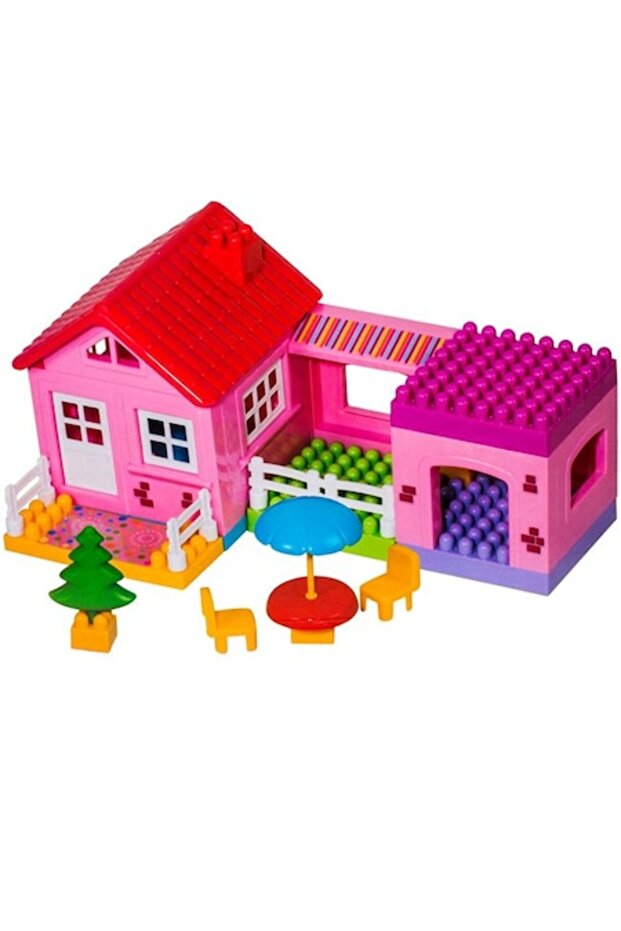 Set construcție căsuță roz - 1