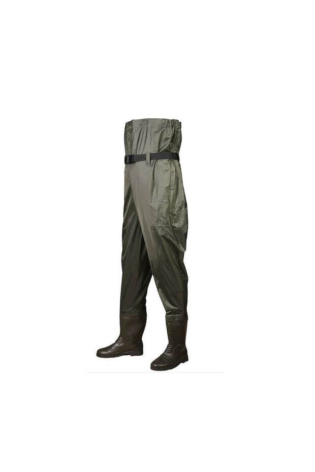 Taslan Khaki Pattern Jumpsuit No:44 - 1