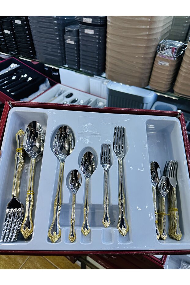 60 parça Gold kaşık seti - 1