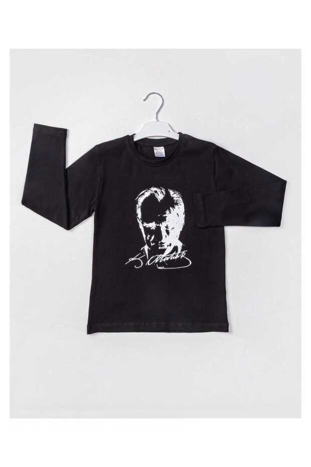 10 November 29 October 23 April Official Holiday Ataturk Silhouette Printed Unisex Children's Long Sleeve Bodysuit