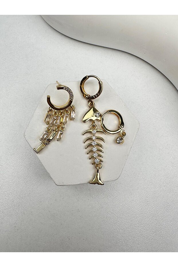 Special Series Triple Fish Pattern Dangle Earrings
