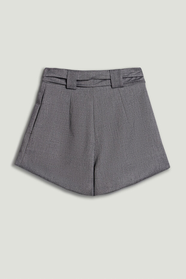 Kuşaklı Mini Şort - 6