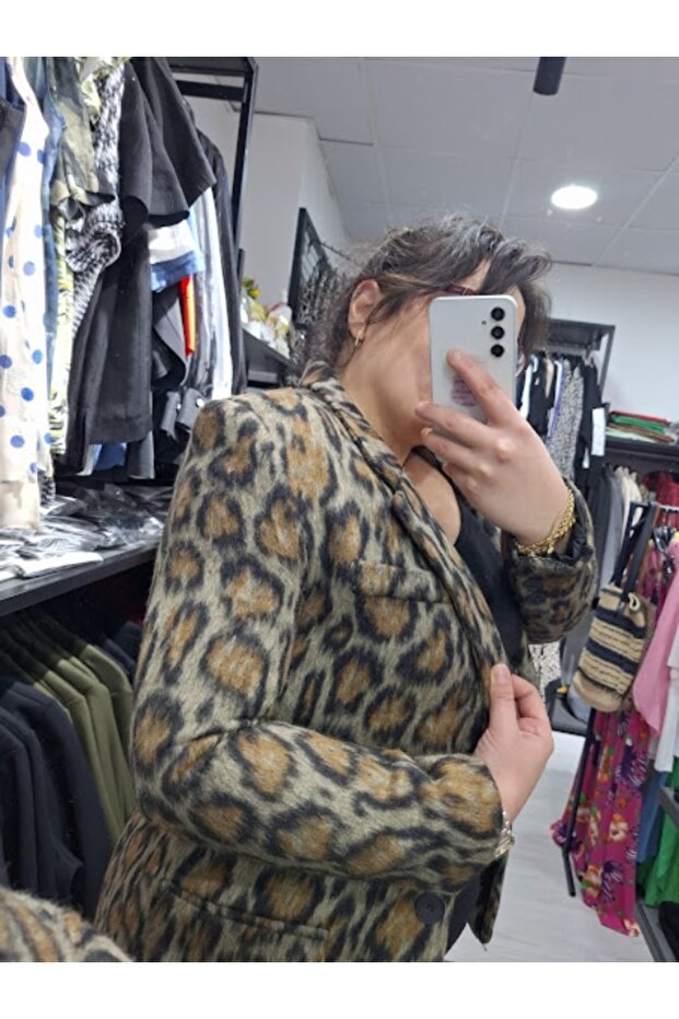 Leopar Blazer Ceket - 2