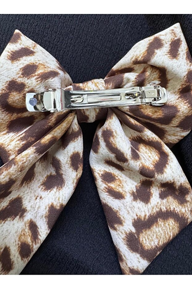 مشبك فيونكة أوتوماتيكي بنمط جلد الفهد - 2