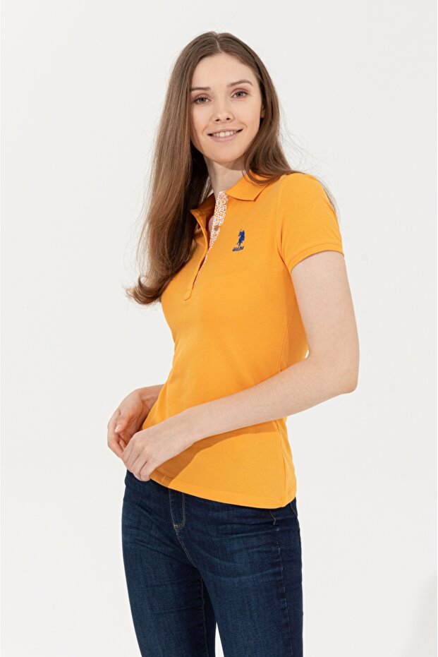 Kadın Sarı Basic Tişört - 2