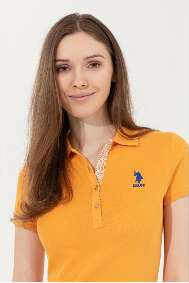 Kadın Sarı Basic Tişört - 4