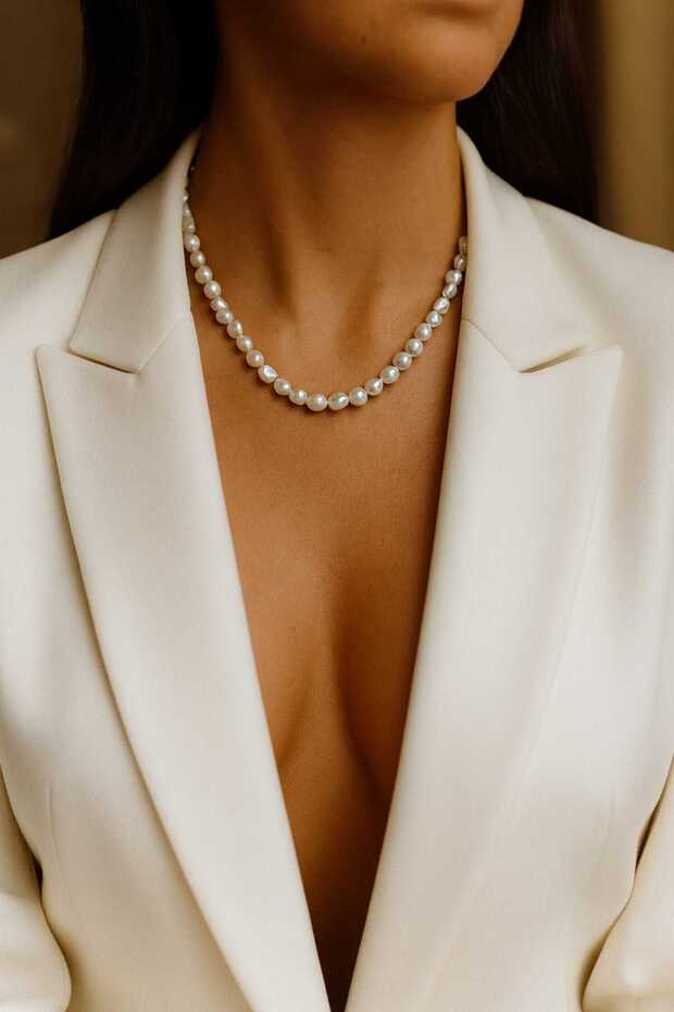 Elara Genuine Pearl Necklace