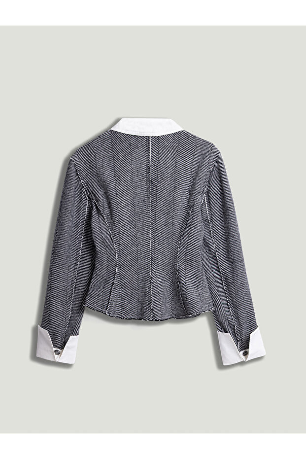 Dikiş Detaylı Ceket - 6