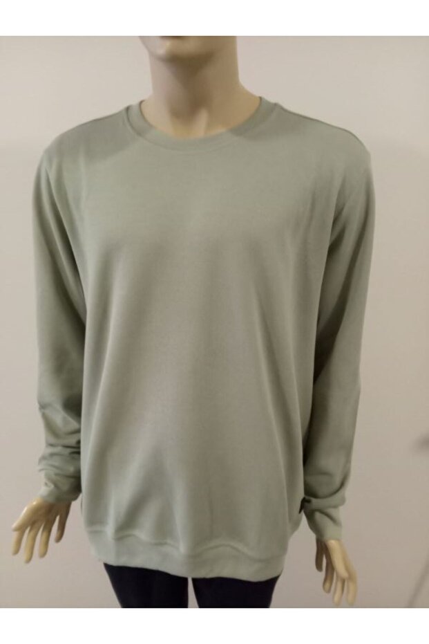 سترة رجالية أساسية بياقة مستديرة وتصميم فضفاض من قماش البيكيه - 3