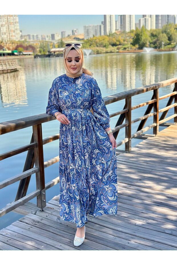 Sofya Elbise Lacivert - 6