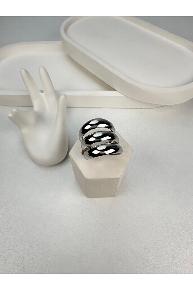 Special Series Thick Silver Triple Ring - 2