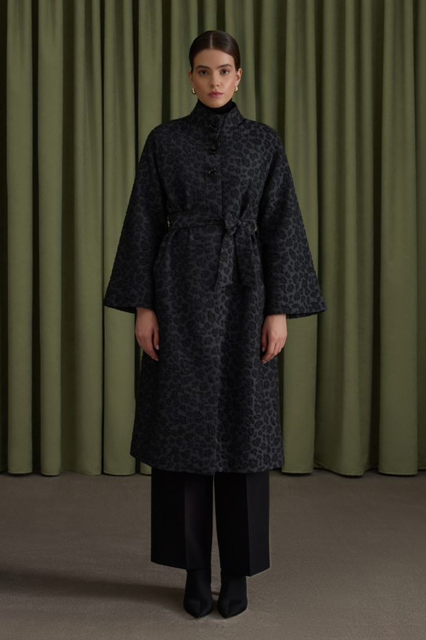 Şal Yaka Kapitone Mont - 2