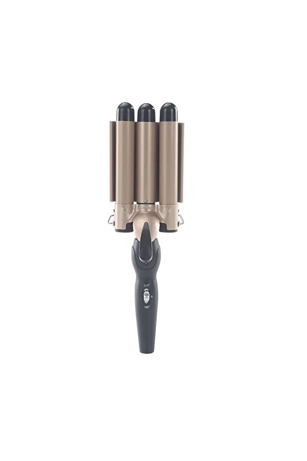 32mm Wag Maşa Water Wave Triple Tongs – with Digital Display, 80-210 ° C Adjustable, Automatic Shut-Off, 3 Colors