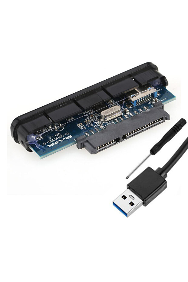 Tak Çalıştır 2.5 Inç Usb 3.0 Sata Harddisk Hdd Kutusu 5 Gbps Siyah Aluminyum Ssd - 4