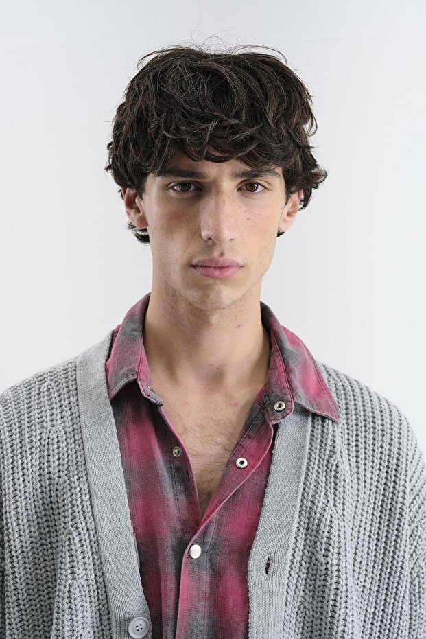 BASIC DOKULU GRİ HIRKA - 2