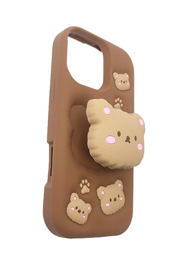 iPhone 15 Pro Compatible Phone Case with Stand and Pop Socket for Easy Grip - 1