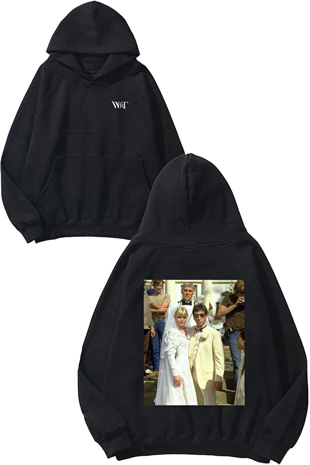 Scarface 7 Design Back Printed Black Hooded Sweatshirt