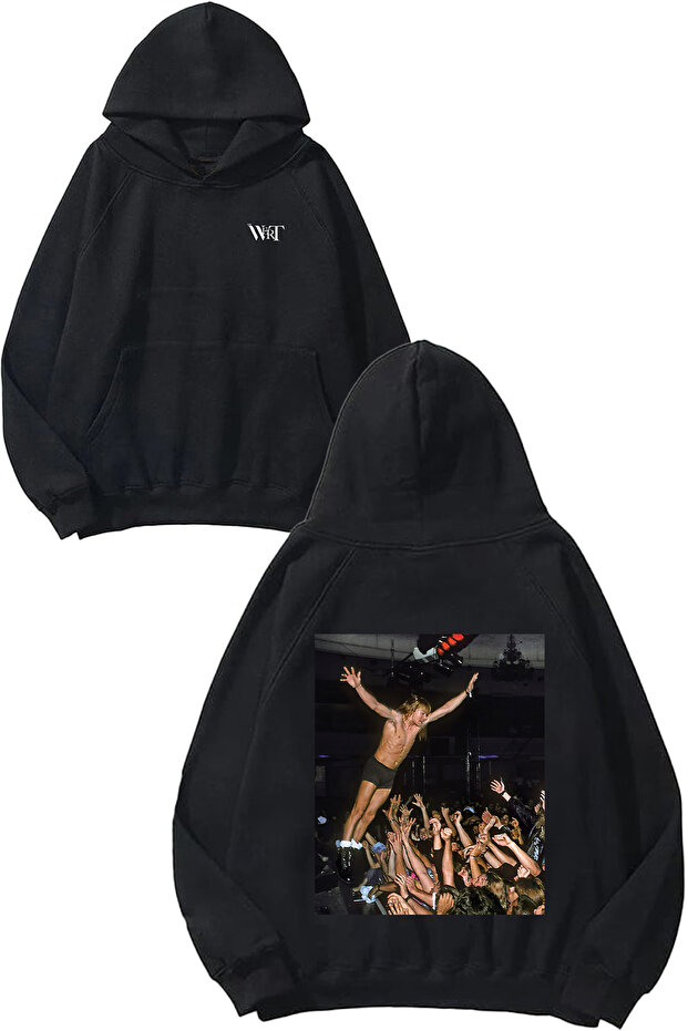 Guns N Roses Rock Music 10 Design Back Printed Black Hooded Sweatshirt