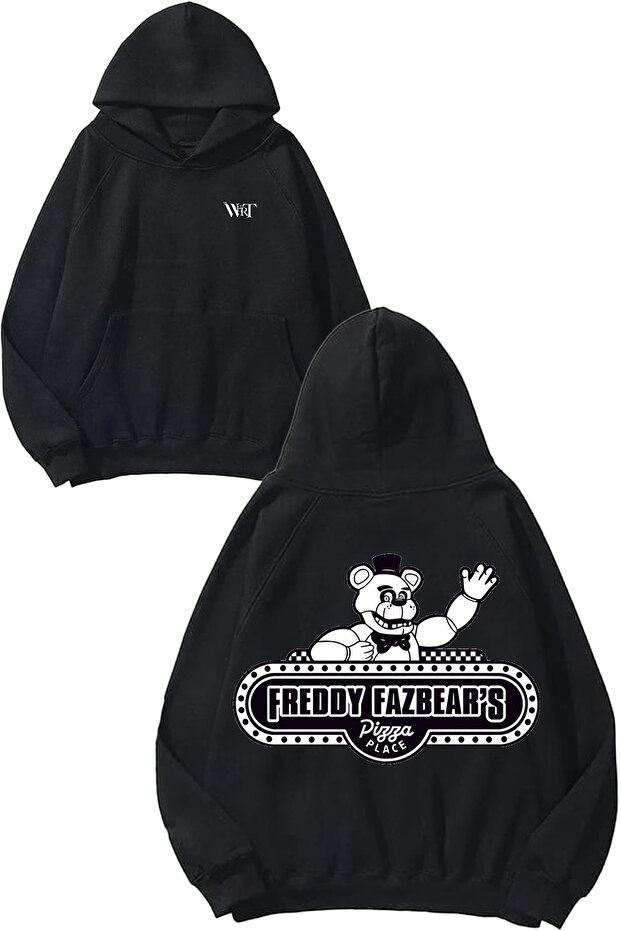 Five Nights at Freddy's 4 Design Back Printed Black Hooded Sweatshirt