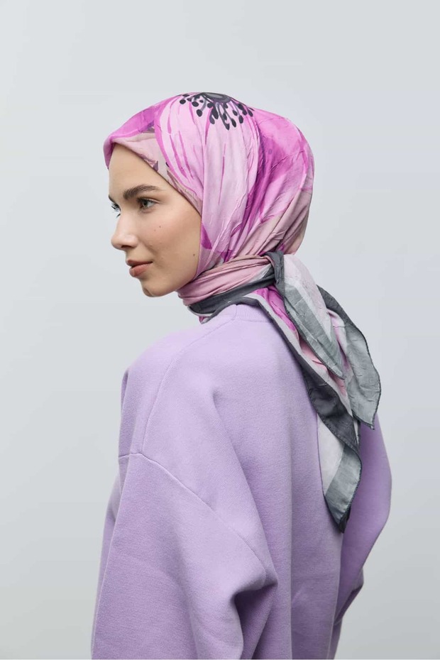 Roselith Desen Bambu Eşarp - 2