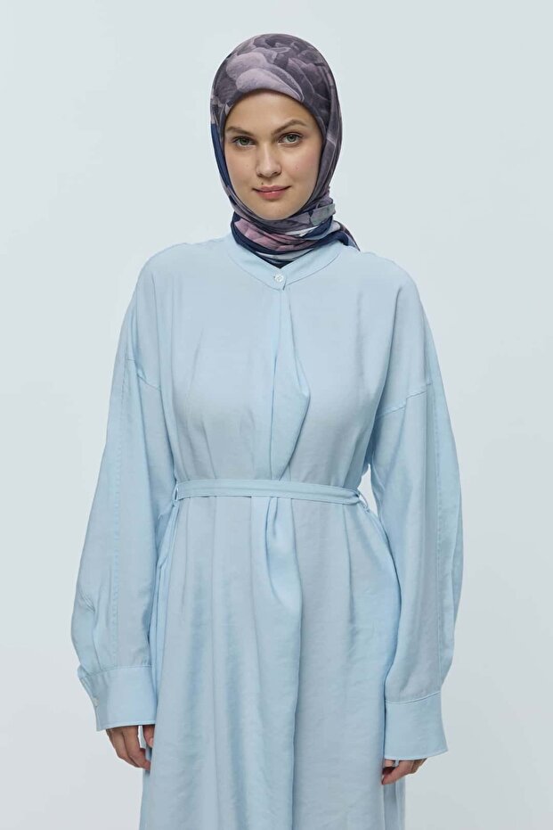 Rosa Desen Bambu Eşarp - 1