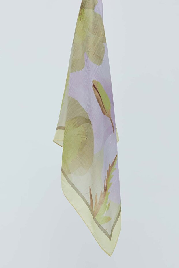 Eșarfă din bambus cu model lavandă - 6