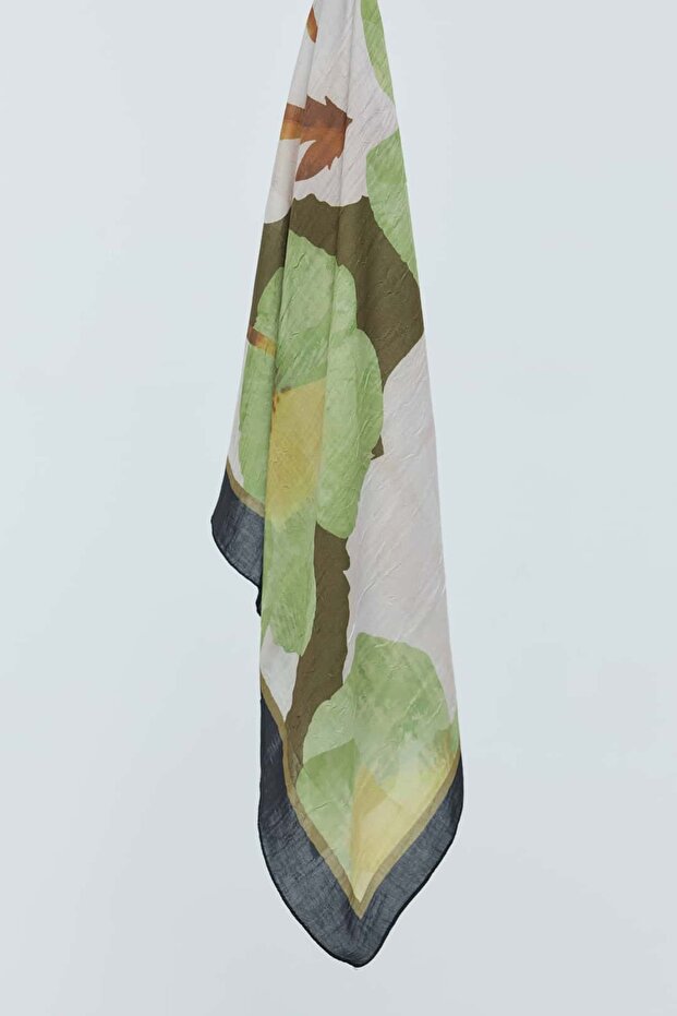 Lavendi Desen Bambu Eşarp - 5