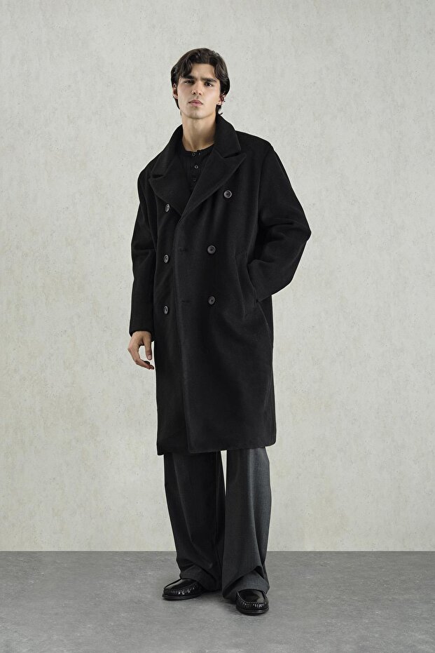 BASIC KAŞE SİYAH KABAN - 1